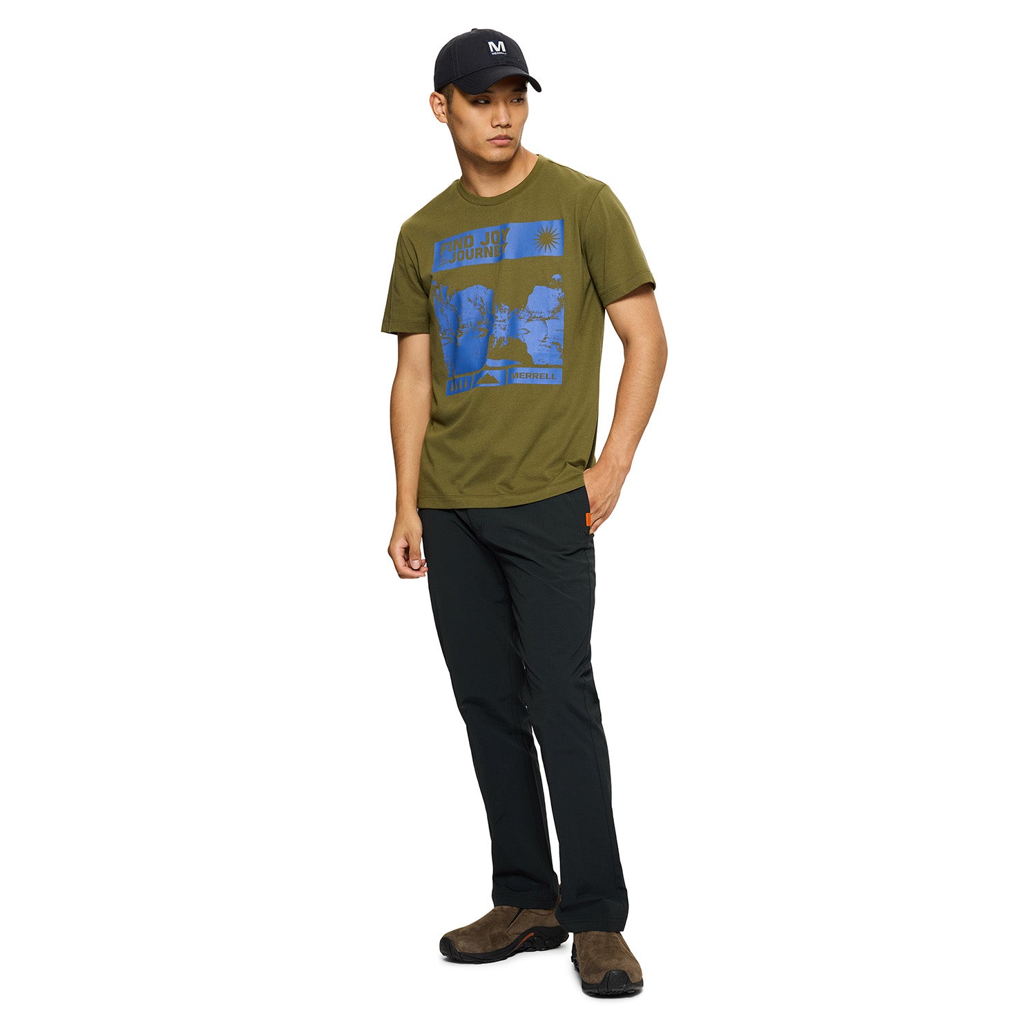 Polera Manga Corta Hombre Joy Verde Merrell
