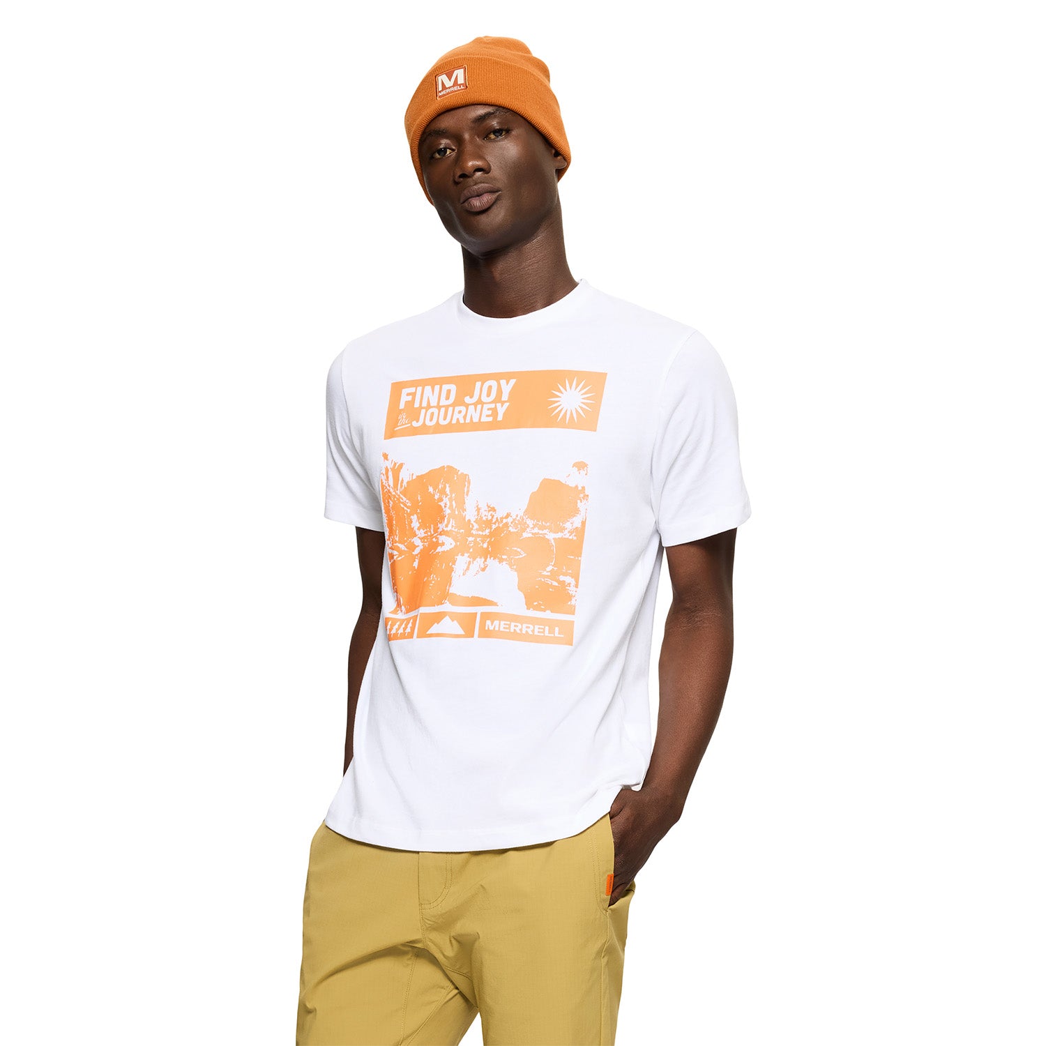 Polera Manga Corta Hombre Joy Blanco Merrell