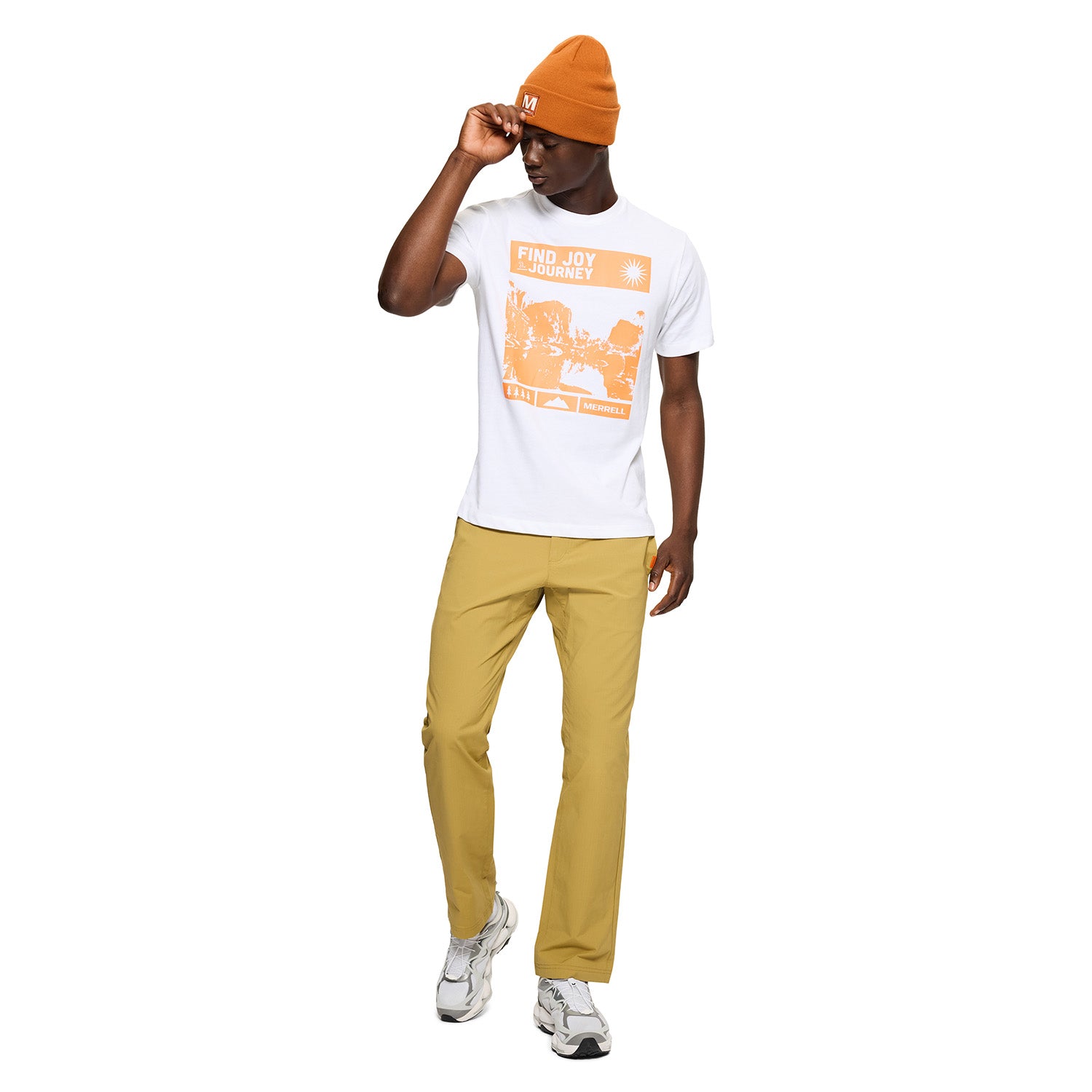 Polera Manga Corta Hombre Joy Blanco Merrell