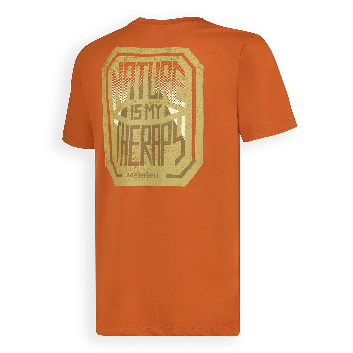 Polera Manga Corta Hombre Nature Naranjo Merrell