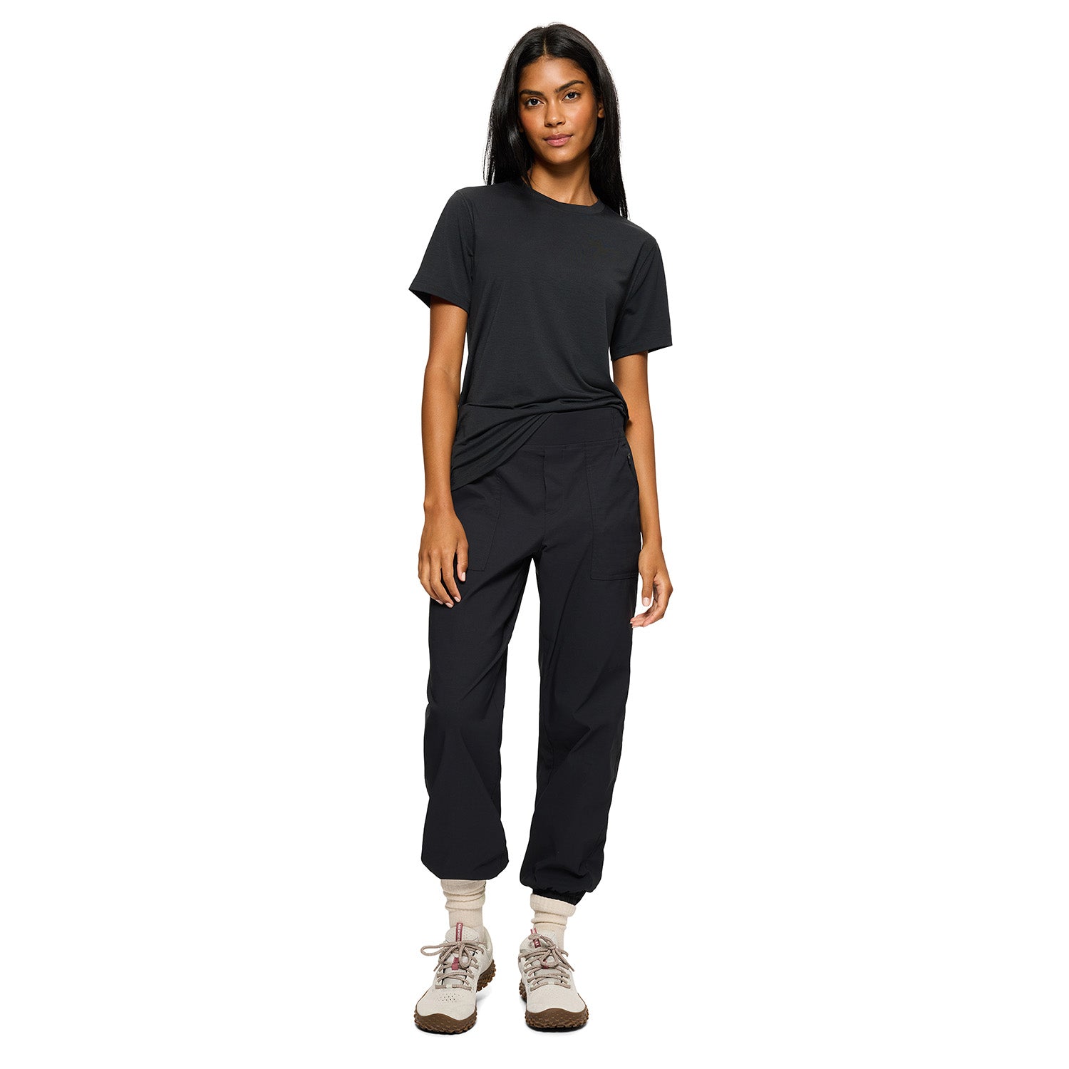 Polera Manga Corta Mujer Every Tencel Negro Merrell