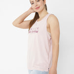 Polera Manga Corta Casual Mujer W GRAPHIC TANK MORADO CAT