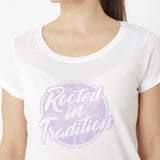 Polera Manga Corta Casual Mujer ROOTED IN TRADITION TEE BLANCO CAT