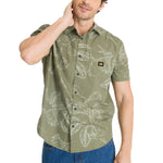 Camisa Manga Corta Hombre Relaxed Poplin Verde CAT