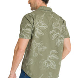 Camisa Manga Corta Hombre Relaxed Poplin Verde CAT