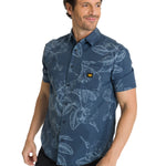 Camisa Manga Corta Hombre Relaxed Poplin Verde CAT