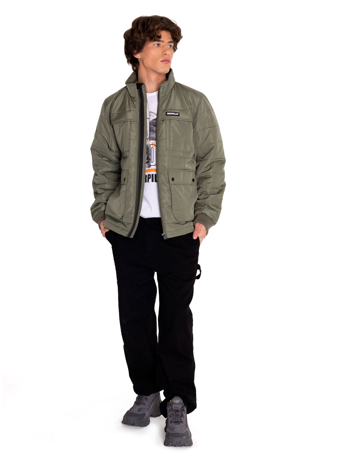 Chaqueta Casual Hombre Terrain Jacket Azul Cat