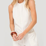 Jardinera Mujer Halter Lino Crudo BSoulxRKF