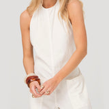 Jardinera Mujer Halter Lino Crudo BSoulxRKF