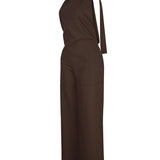Jardinera Mujer Halter Lino Café BSoulxRKF