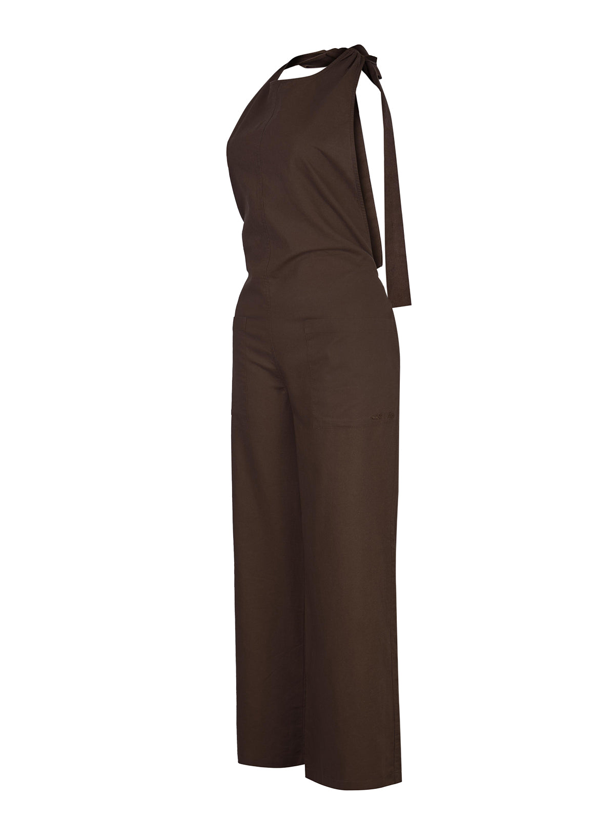 Jardinera Mujer Halter Lino Café BSoulxRKF
