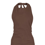 Jardinera Mujer Halter Lino Café BSoulxRKF