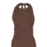 Jardinera Mujer Halter Lino Café BSoulxRKF