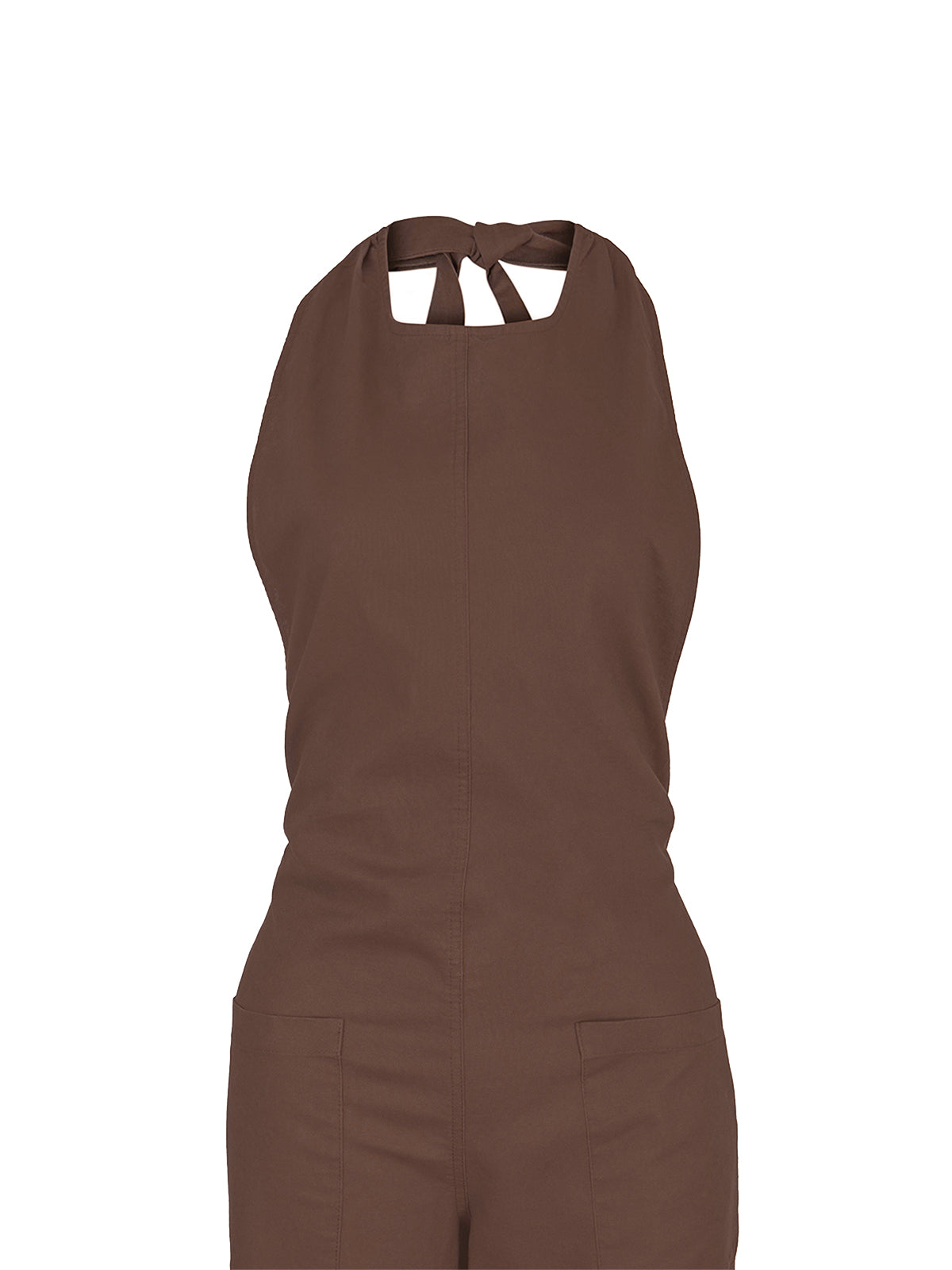 Jardinera Mujer Halter Lino Café BSoulxRKF