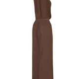 Jardinera Mujer Halter Lino Café BSoulxRKF