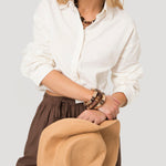Blusa Mujer Lino Crudo BsoulxRKF
