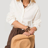 Blusa Mujer Lino Crudo BsoulxRKF