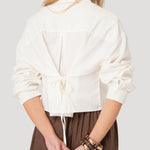 Blusa Mujer Lino Crudo BsoulxRKF