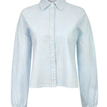 Blusa Mujer Lino Celeste BsoulxRKF