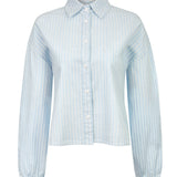 Blusa Mujer Lino Celeste BsoulxRKF