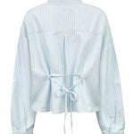 Blusa Mujer Lino Celeste BsoulxRKF
