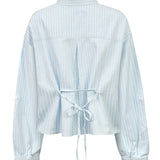 Blusa Mujer Lino Celeste BsoulxRKF