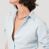 Blusa Mujer Lino Celeste BsoulxRKF