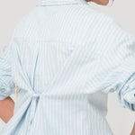 Blusa Mujer Lino Celeste BsoulxRKF