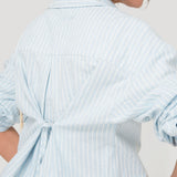 Blusa Mujer Lino Celeste BsoulxRKF