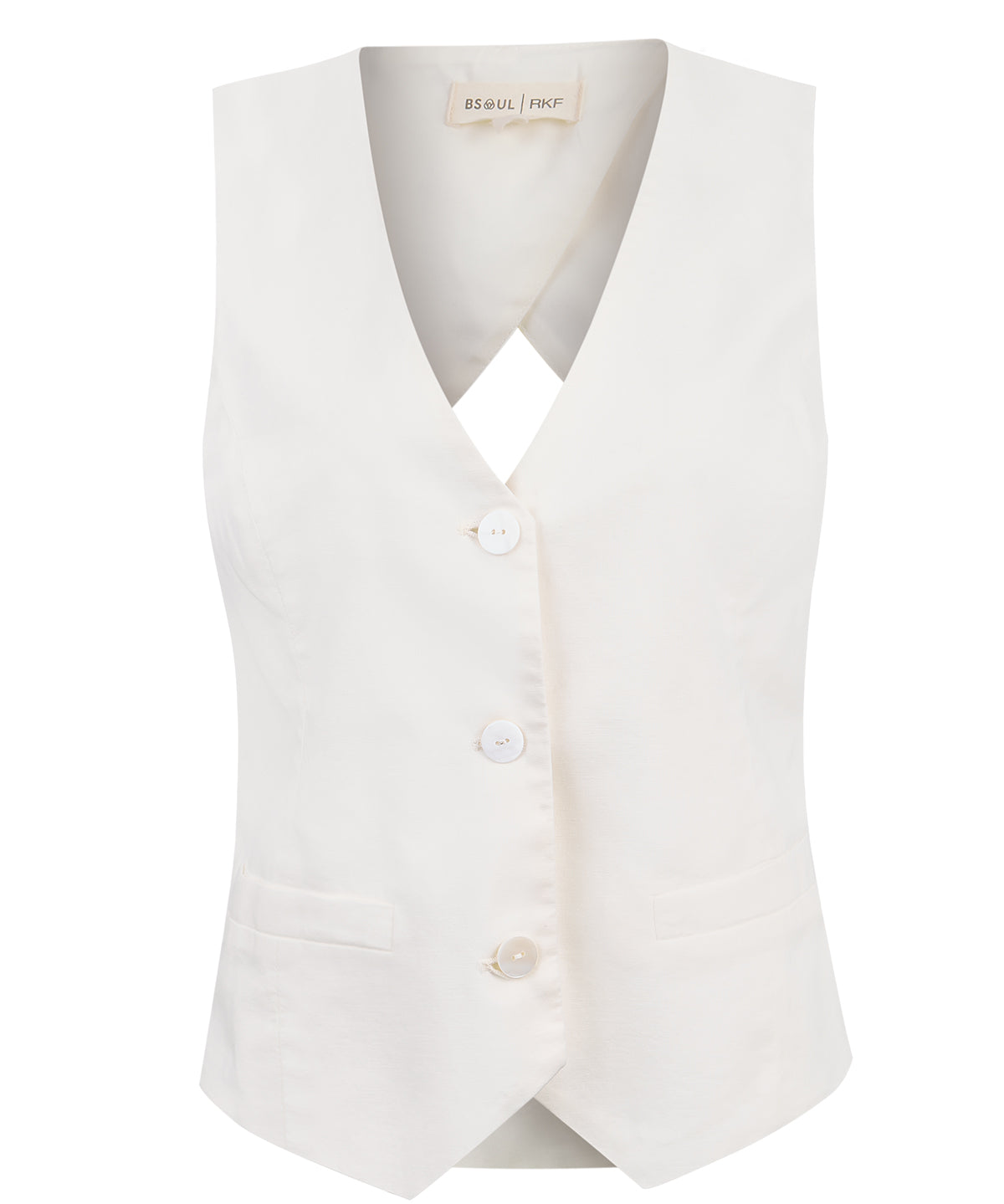 Gilet Mujer Lino Crudo BsoulxRKF