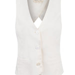Gilet Mujer Lino Crudo BsoulxRKF