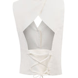Gilet Mujer Lino Crudo BsoulxRKF