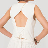 Gilet Mujer Lino Crudo BsoulxRKF