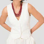 Gilet Mujer Lino Crudo BsoulxRKF