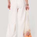 Pantalón Mujer Lino Crudo BSoulxRKF
