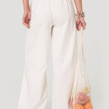 Pantalón Mujer Lino Crudo BSoulxRKF