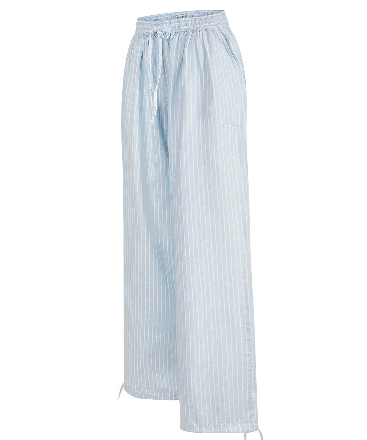 Pantalón Mujer Lino Celeste BSoulxRKF