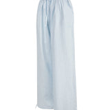 Pantalón Mujer Lino Celeste BSoulxRKF