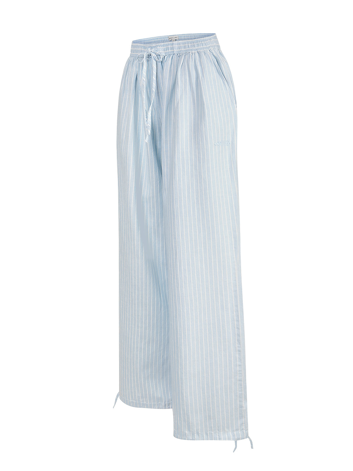 Pantalón Mujer Lino Celeste BSoulxRKF