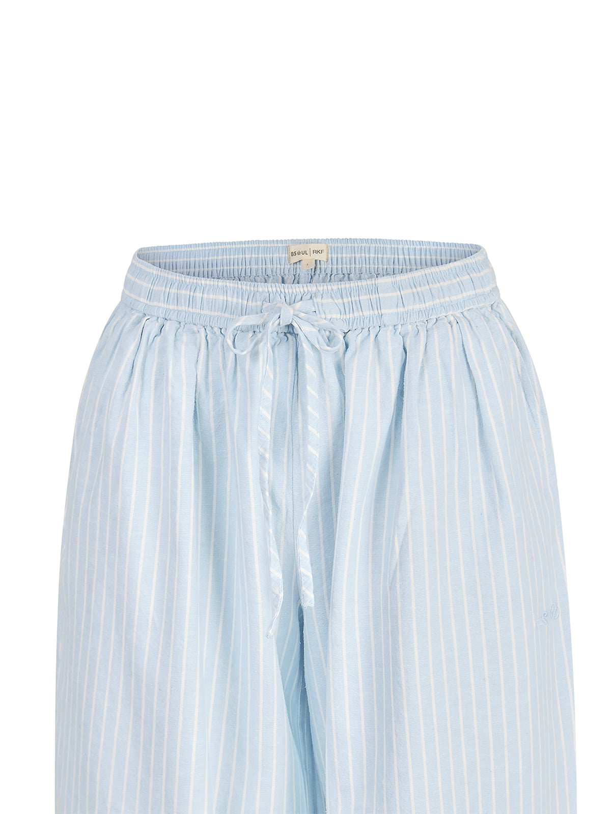 Pantalón Mujer Lino Celeste BSoulxRKF