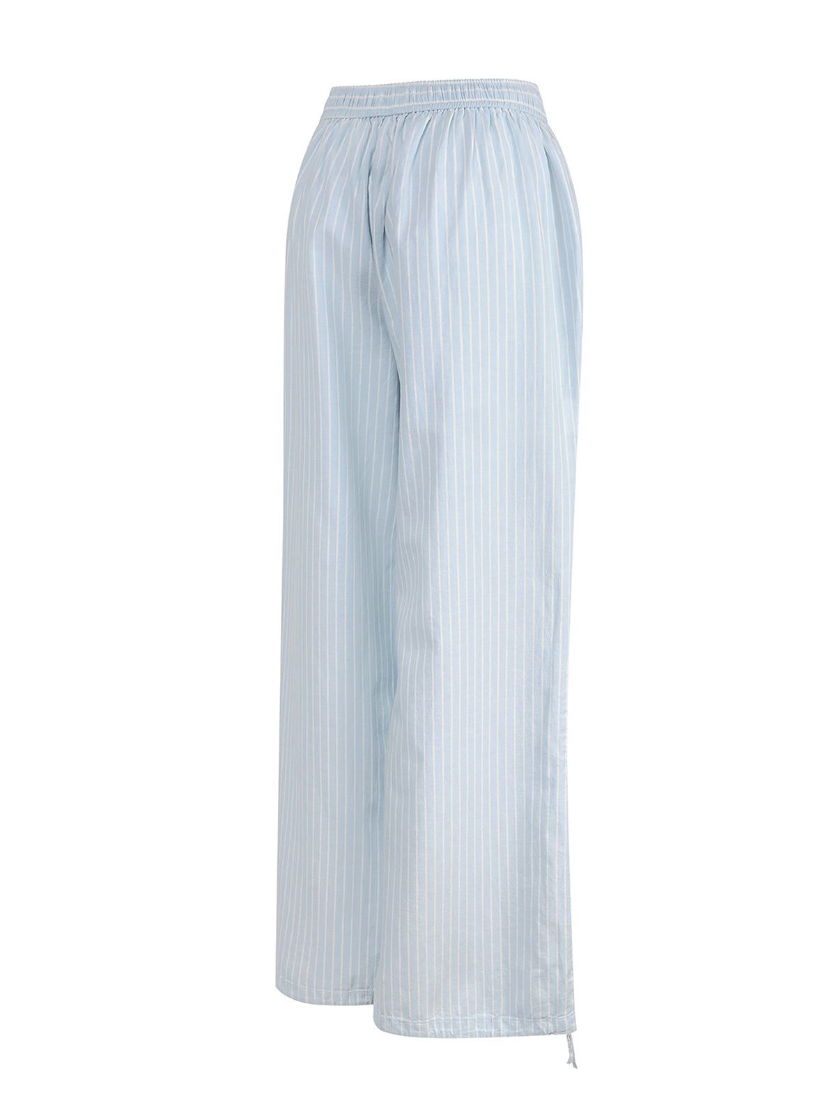 Pantalón Mujer Lino Celeste BSoulxRKF