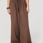 Pantalón Mujer Lino Café BsoulxRKF