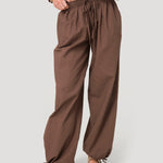 Pantalón Mujer Lino Café BsoulxRKF