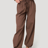 Pantalón Mujer Lino Café BsoulxRKF