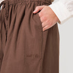 Pantalón Mujer Lino Café BsoulxRKF