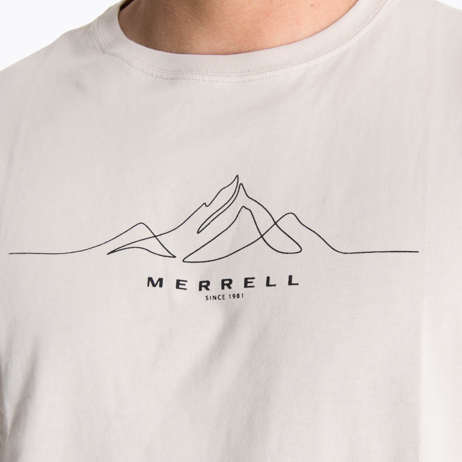 Polera Manga Corta Hombre Beechworth Crema Merrell