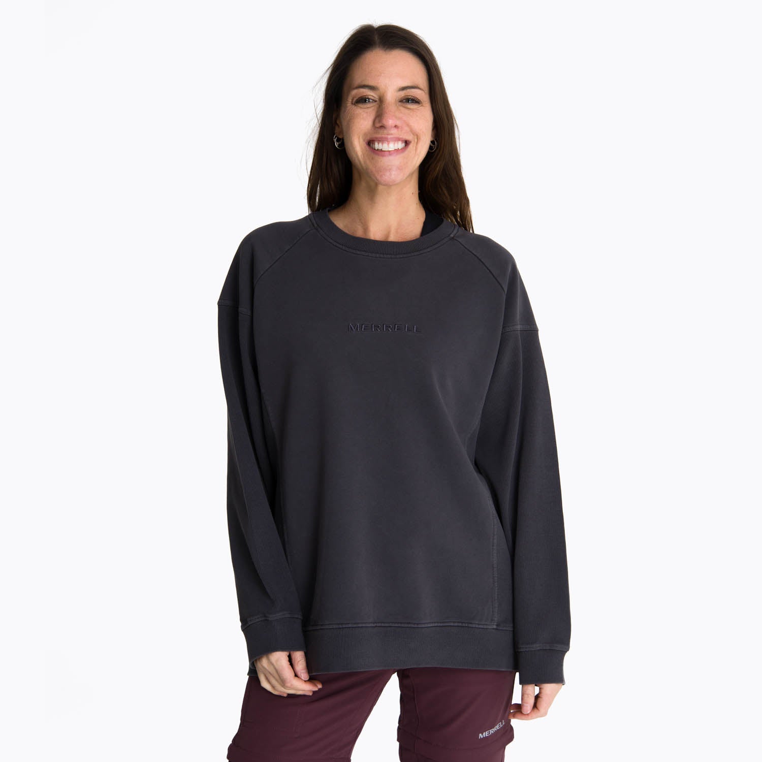 Poleron Mujer Pokiha Gris Oscuro Merrell