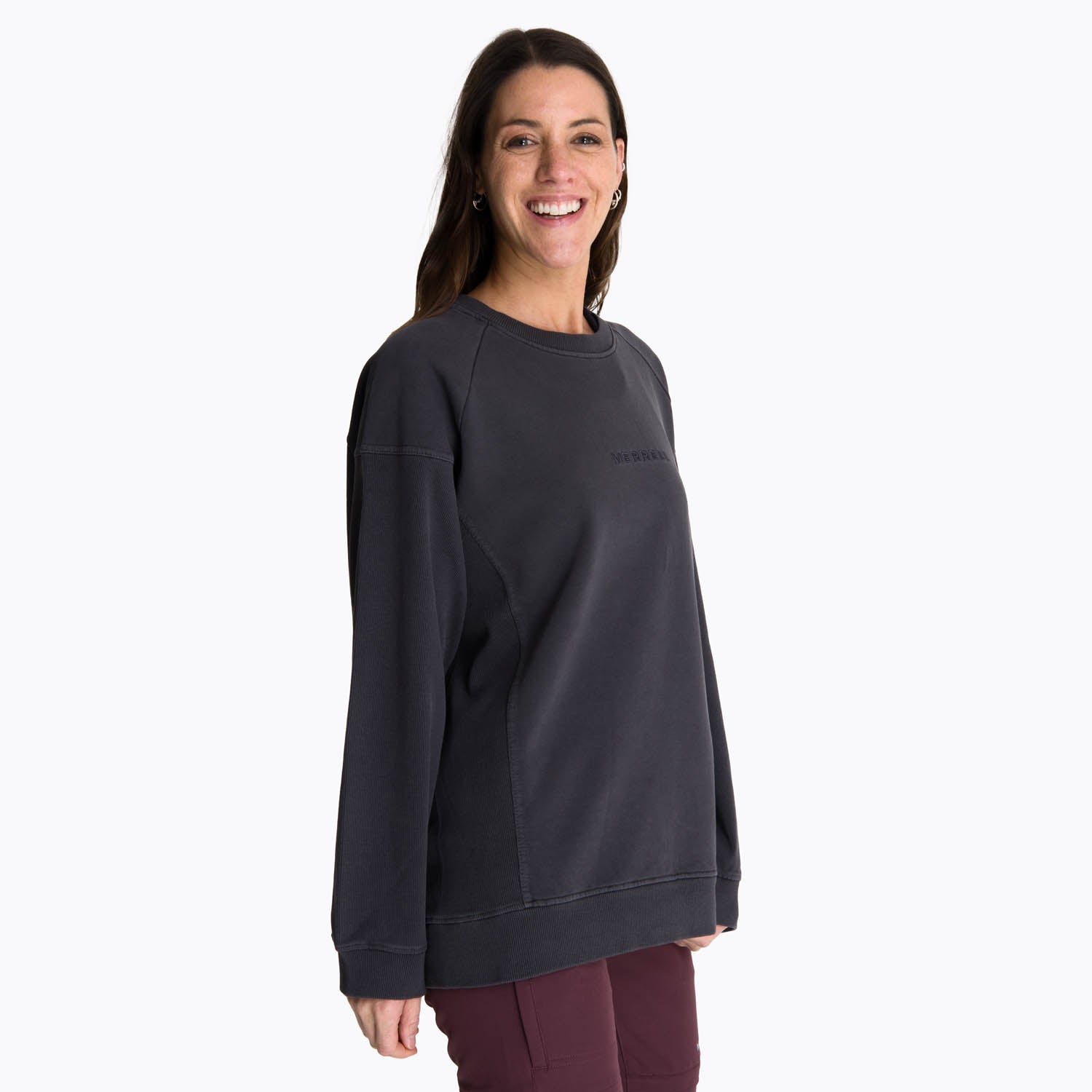Poleron Mujer Pokiha Gris Oscuro Merrell