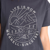 Polera Manga Corta Mujer Hata Gris Oscuro Merrell