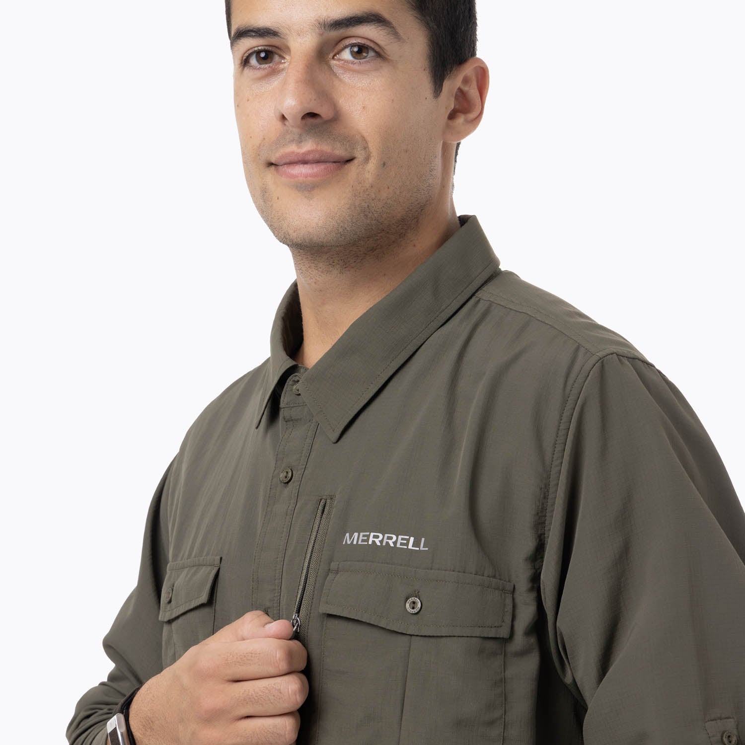 Camisa Manga Larga Hombre Kuskov Verde Merrell